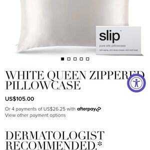 Slip White Queen Zippered Pillowcase
